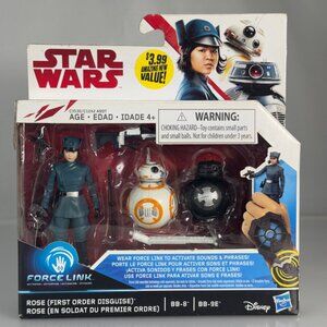 Star Wars Force Link Rose (First Order Disguise) BB-8 & BB-9E Figures
